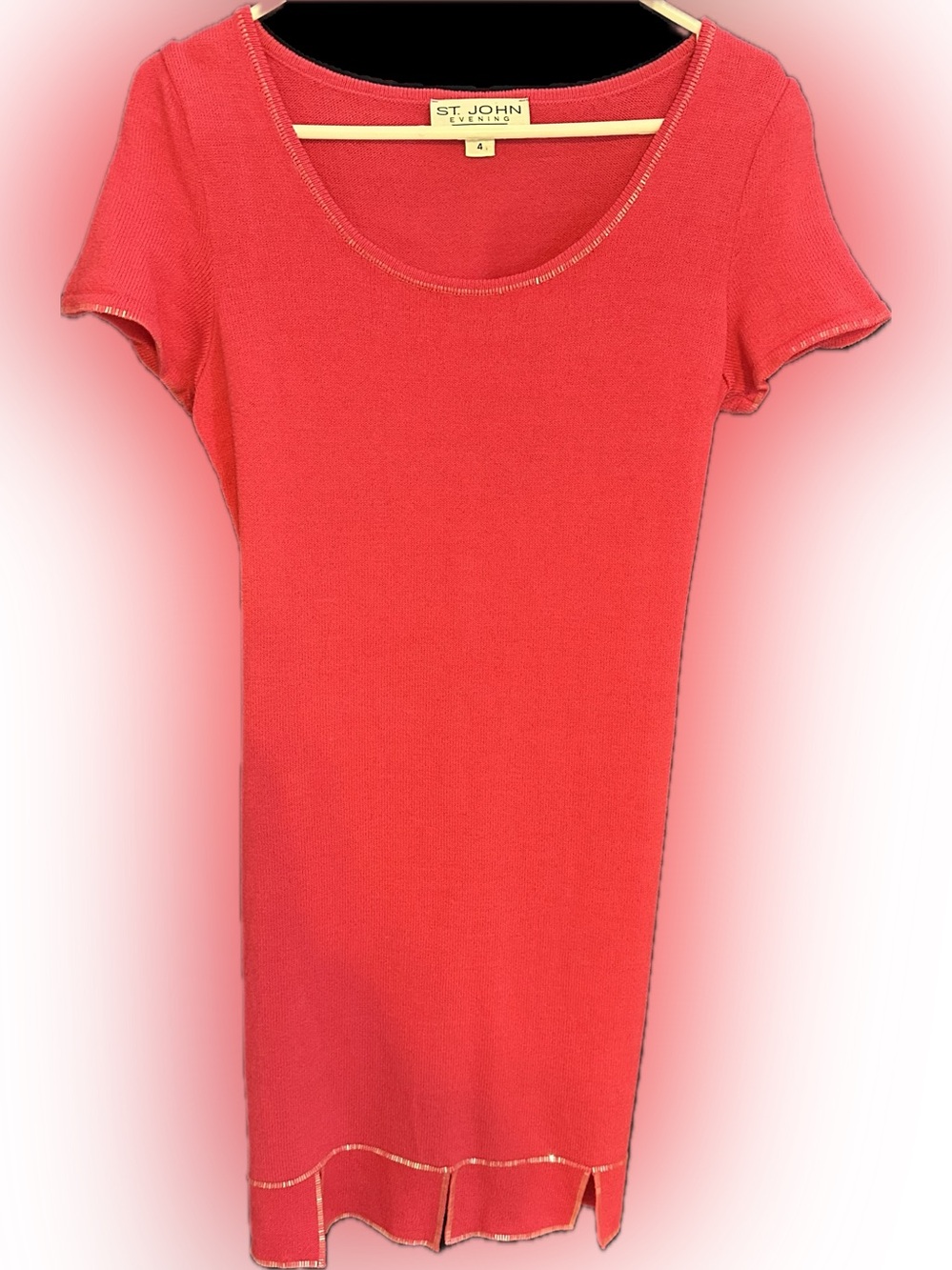 Bright Pink Short Sleeve Knit Dress